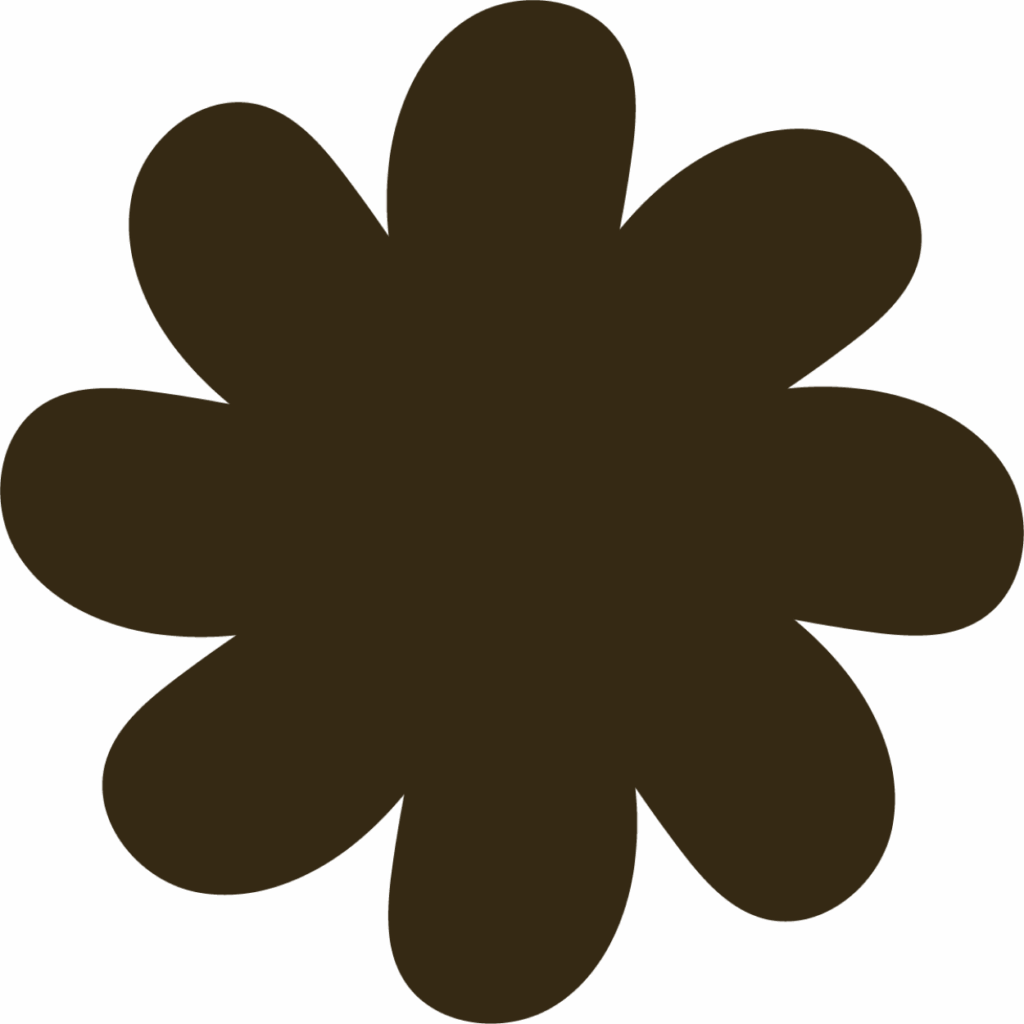 Brązowy kwiatek na białym tle